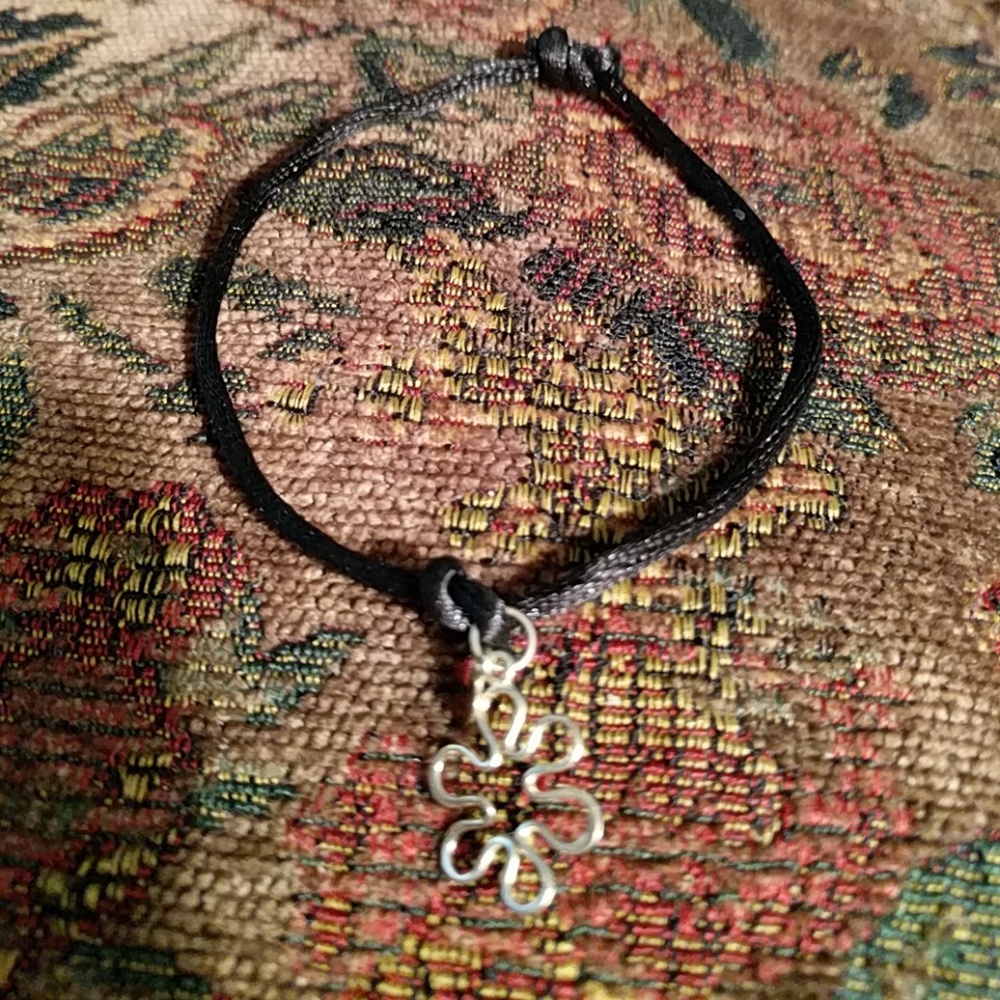 Silver Flower charm bracelet